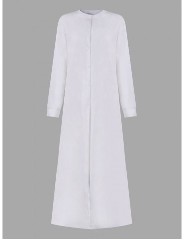 Casual Loose Button Long Sleeve Shirt Maxi Dress For Women