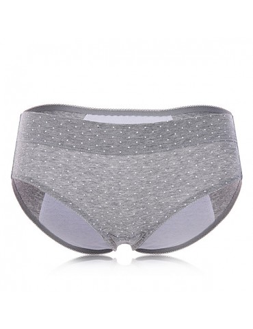 Cotton Striped Dots Physiological Briefs Leakproof Menstrual Period Underwear For Women
