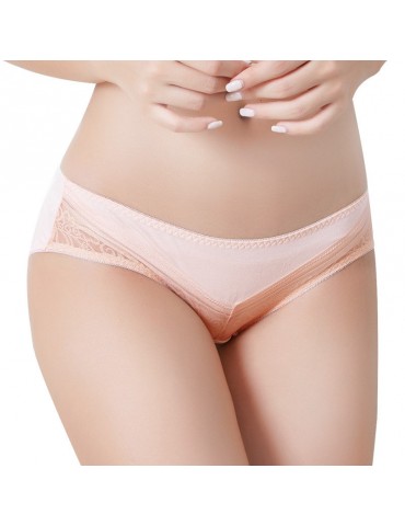 Plus Size Lace Hip Lifting Breathable Mid Waist Panties