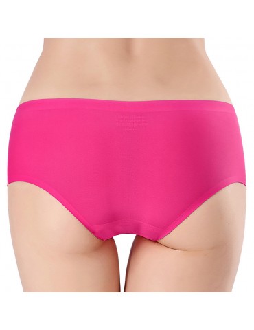 Breathable Ice Silk Seamless Hip Lifting Mid Waist Panties