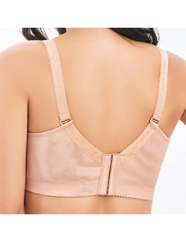 Breathable Deep Plunge Side Support Lace-trim Bras