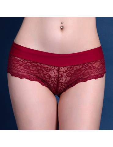 Sexy Lace Temptation Seamless Panties Hollow Out Embroidery Cheekies Underwear