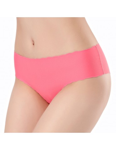 Sexy Hollow Buttock Seamfree Ice Silk Mid Waist Panties