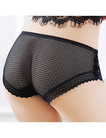 Double Layer Breathable Lace Crocheted Seamless Panties