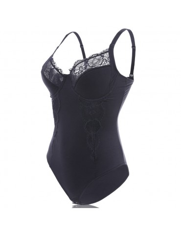 Black Tummy Control Slimming Lace Transparent Sexy Super Elastic Shapewear