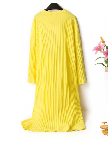 Plus Size Cotton Pajamas Cartoon Print Striped Long Sleepwear Nightdress