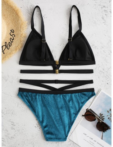 Velevt Sexy Bikinis Women Swimsuits Backless Multi-Straps Swimwear