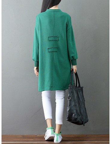 Casual Letter Printed Splited Irregular Stand Collar Women Coats