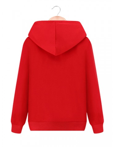 Women Cat Printed Hooded Long Sleeve Pocket Casual Sweatshirts